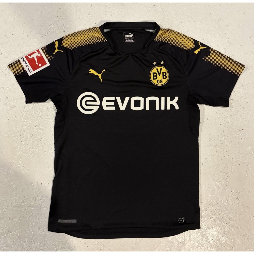 Puma Borussia Dortmund Aubameyang 2017/18 Away Jersey Mens M Black Soccer